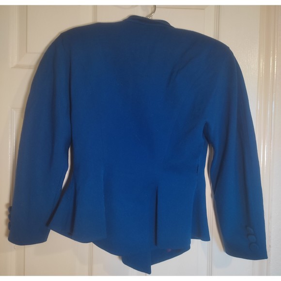 PSI by Alvin Bell Fitted Blue Jacket Size 4 Vintage. Comes with Shoulder Pads - Picture 2 of 8